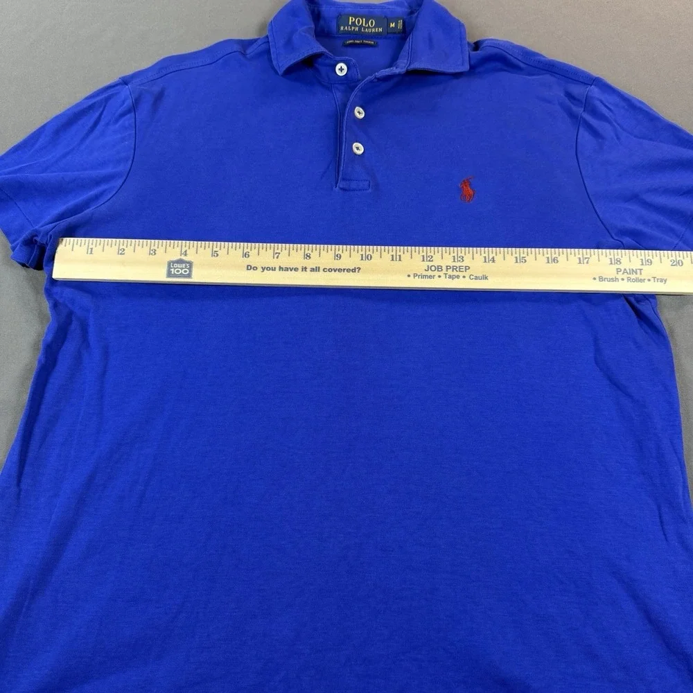 Polo Ralph Lauren Polo Shirt Mens M Blue Pima Soft Touch Golf Pony Casual
